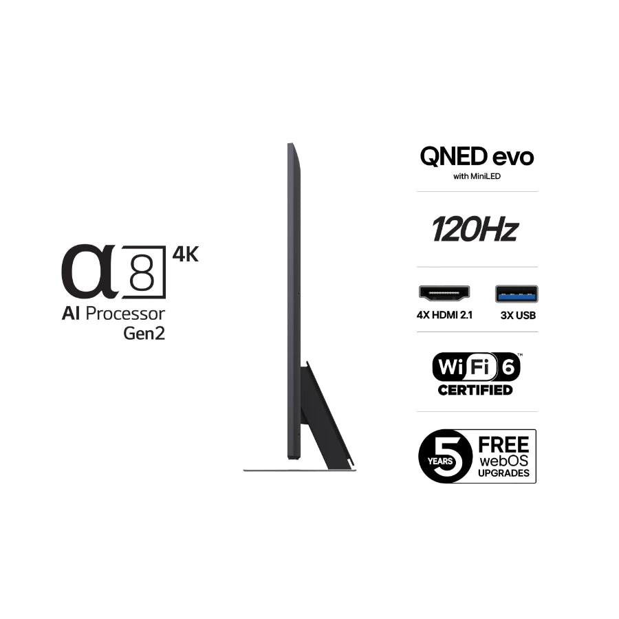 LG 55" 4K QNED evo Edge MiniLED TV (2025) 55QNED87A6B