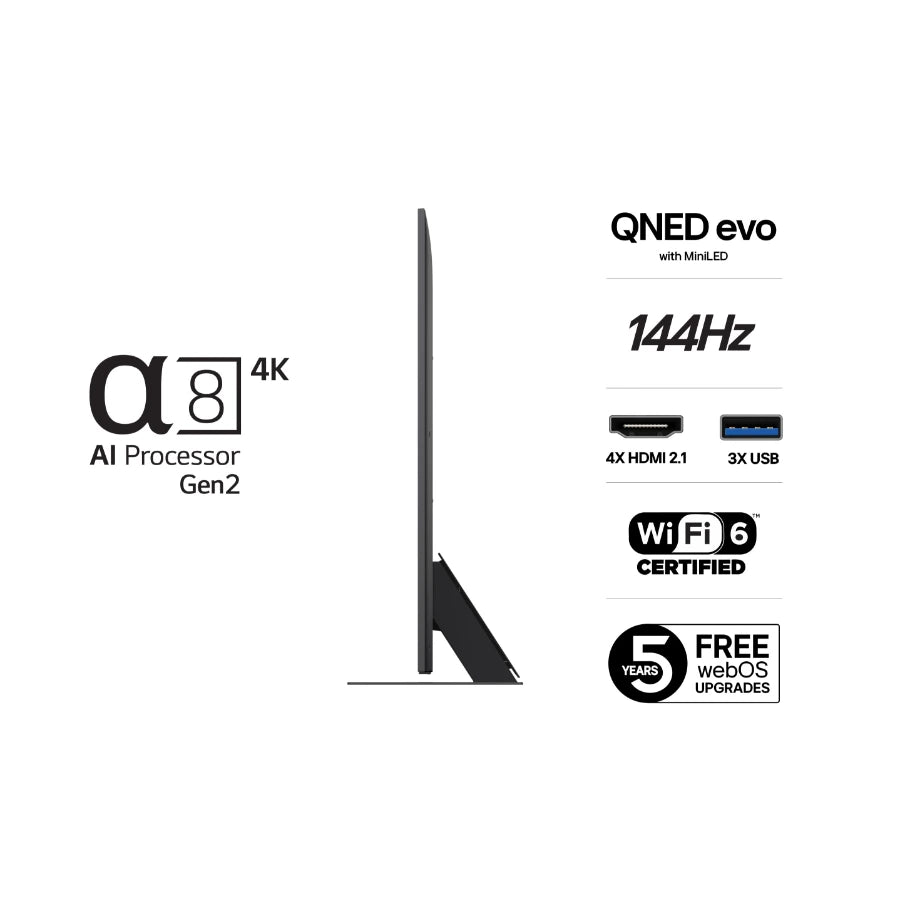 LG 65" 4K QNED evo Edge MiniLED TV (2025) 65QNED87A6B