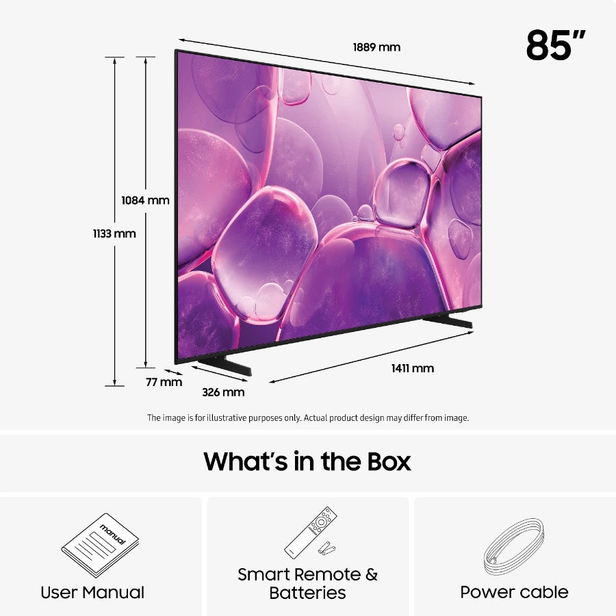 Samsung 85" U8075F UHD 4K Smart TV (2025)