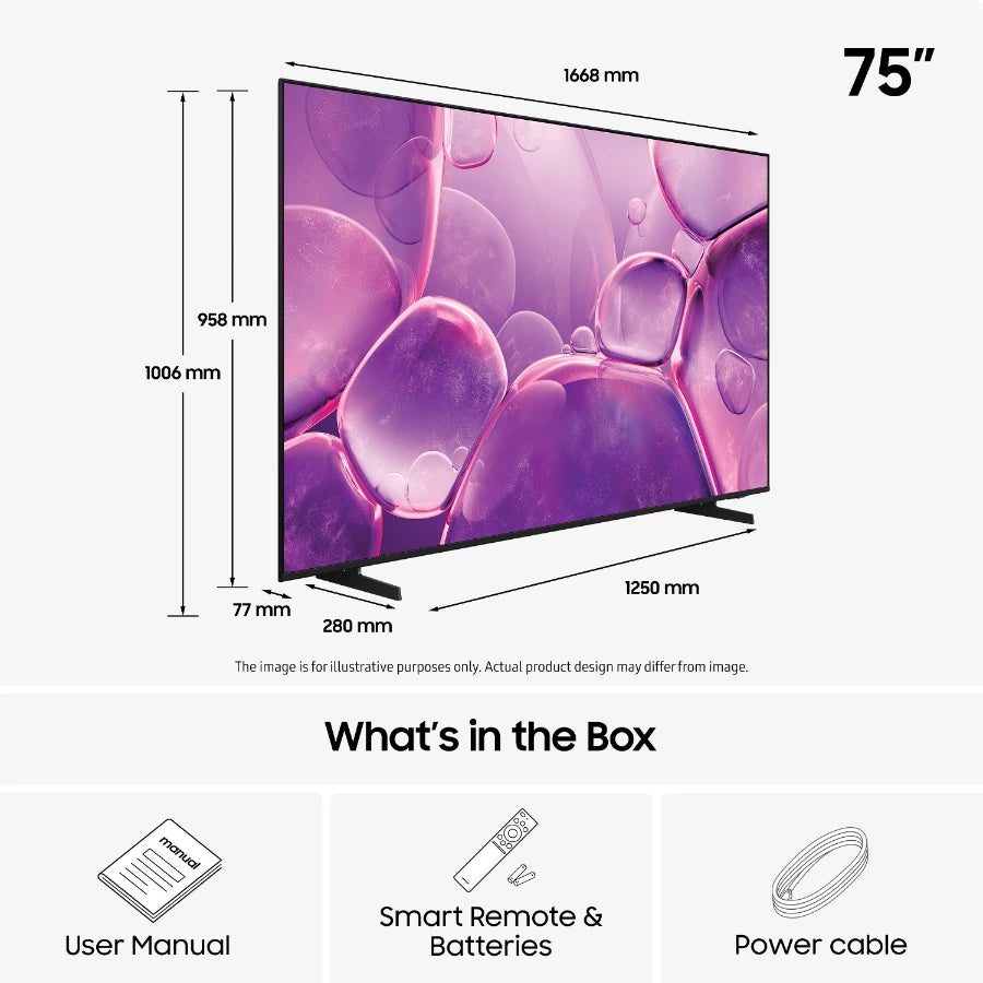 Samsung 75" U8075F UHD 4K Smart TV (2025)