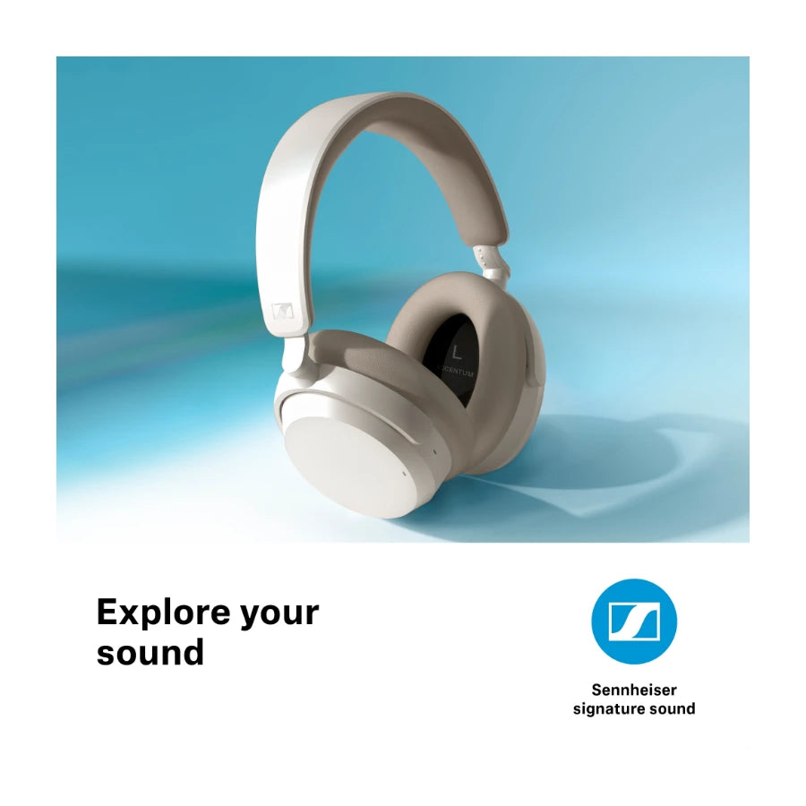 Sennheiser Accentum Wireless støjreducerende hovedtelefoner, hvid