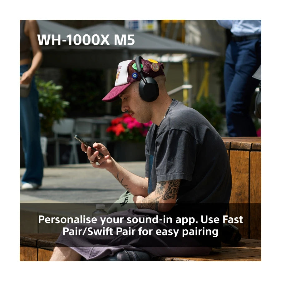 Sony WH-1000XM5 trådløse støjreducerende hovedtelefoner, Sort