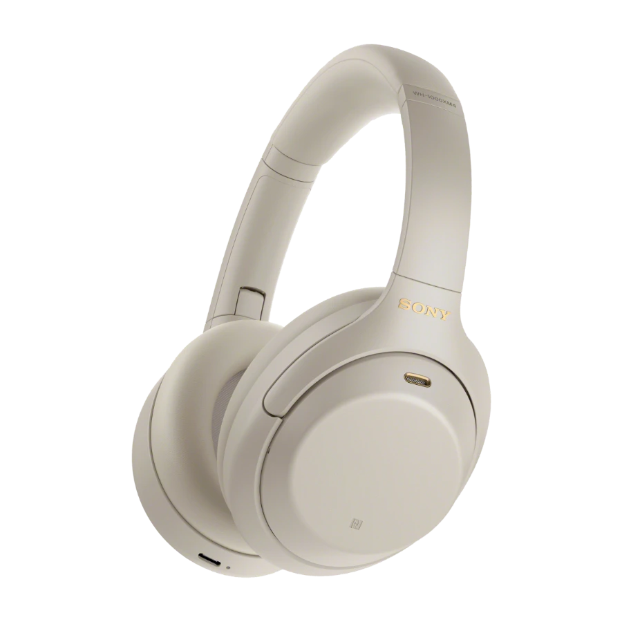 Sony WH-1000XM4 trådløse Støjdæmpende hovedtelefoner, Sølv