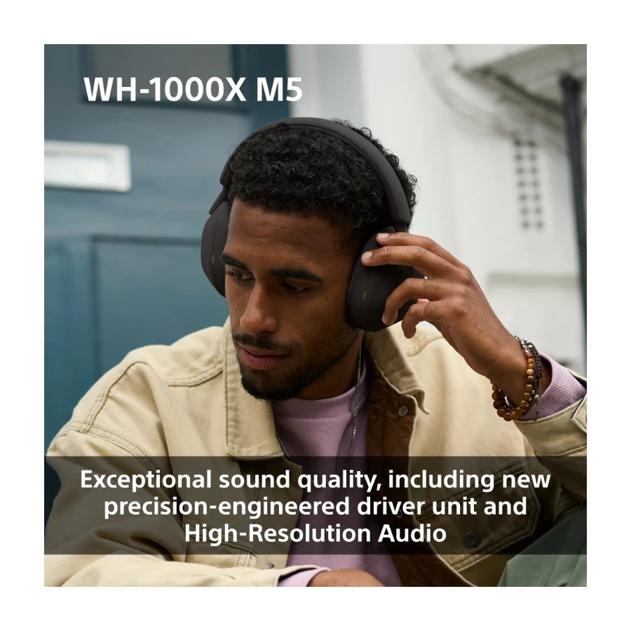 Sony WH-1000XM5 trådløse støjreducerende hovedtelefoner, Sort