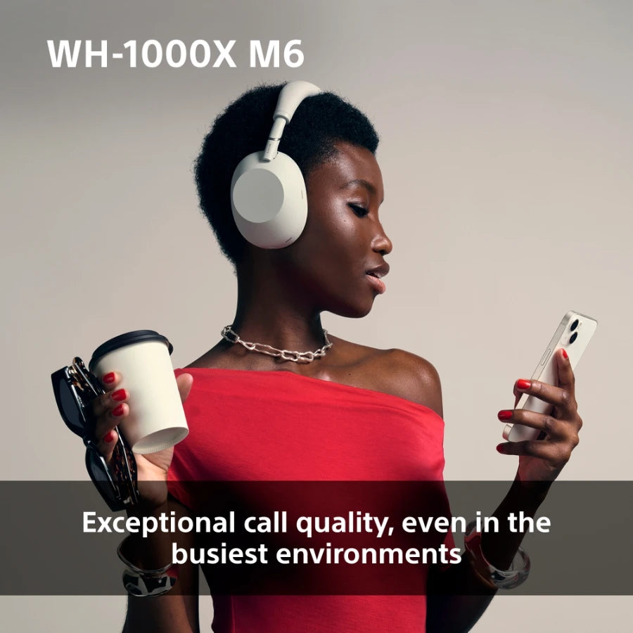 Sony WH-1000XM6 trådløse støjreducerende hovedtelefoner, Sort
